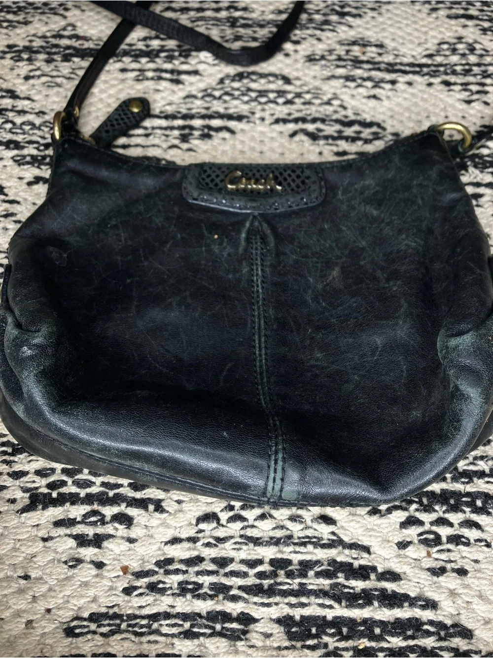 Coach Ashley snake embossed shoulder bag